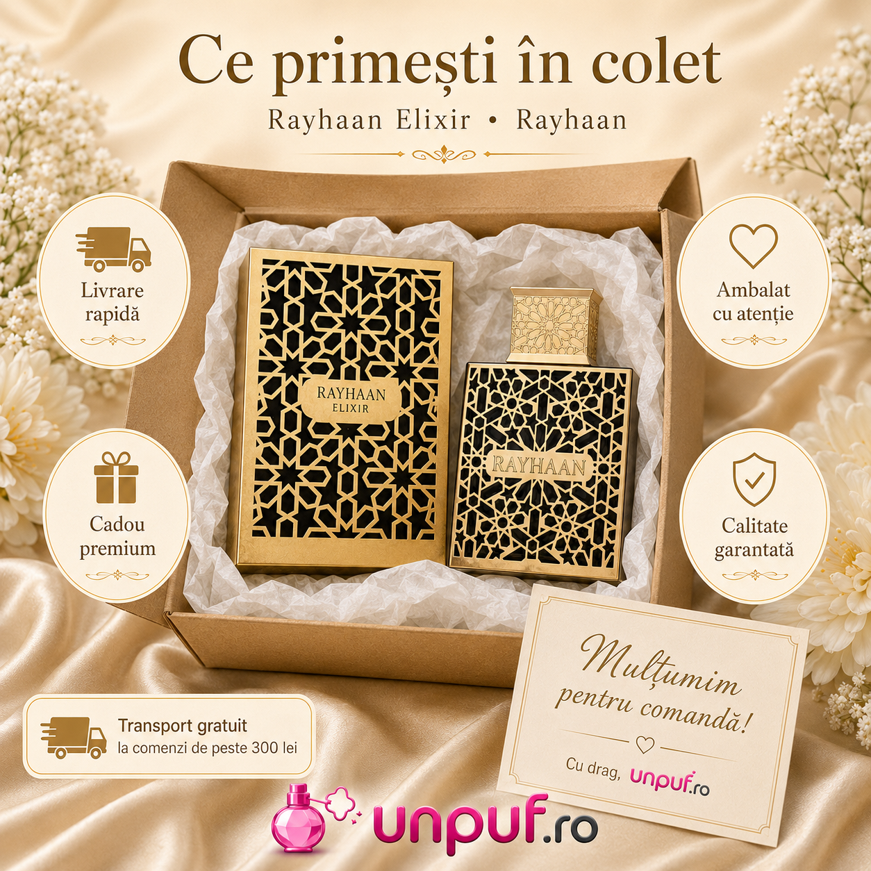 Rayhaan Elixir parfum Arăbesc unisex inspirat din Le Male Elixir, aromă vanilată, ambrată și aromatică